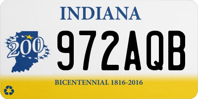 IN license plate 972AQB