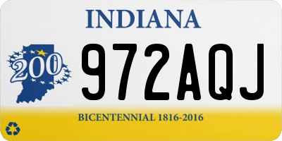 IN license plate 972AQJ