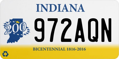 IN license plate 972AQN