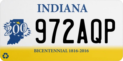 IN license plate 972AQP