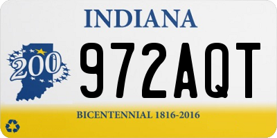 IN license plate 972AQT