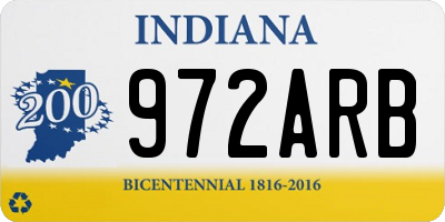 IN license plate 972ARB