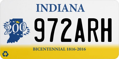 IN license plate 972ARH