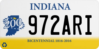 IN license plate 972ARI