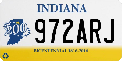 IN license plate 972ARJ