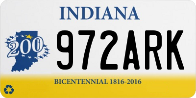 IN license plate 972ARK