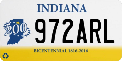 IN license plate 972ARL