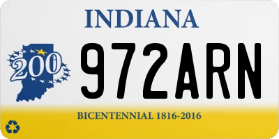 IN license plate 972ARN