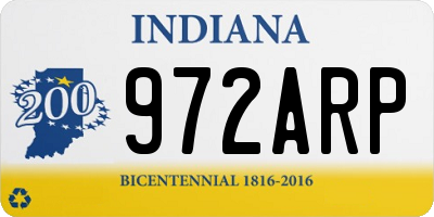 IN license plate 972ARP