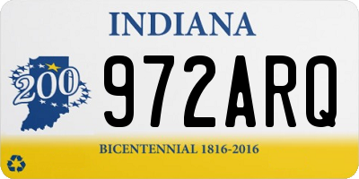 IN license plate 972ARQ