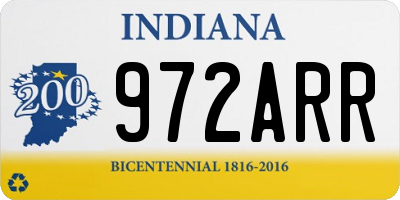 IN license plate 972ARR