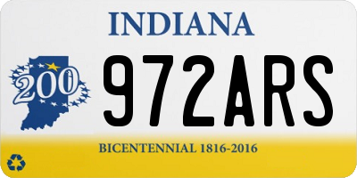 IN license plate 972ARS