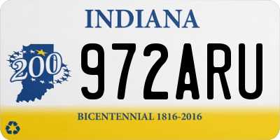 IN license plate 972ARU