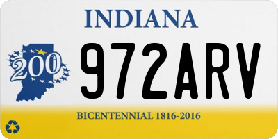 IN license plate 972ARV