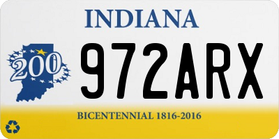 IN license plate 972ARX