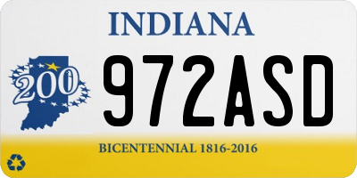 IN license plate 972ASD