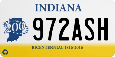 IN license plate 972ASH