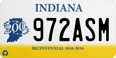 IN license plate 972ASM