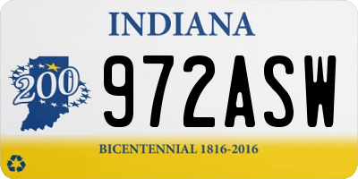 IN license plate 972ASW