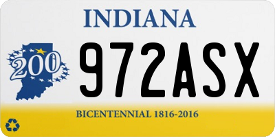 IN license plate 972ASX