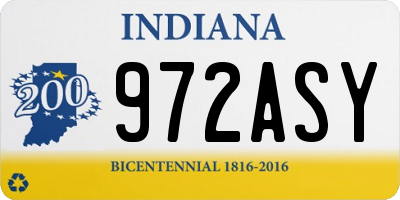 IN license plate 972ASY