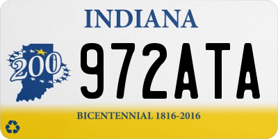 IN license plate 972ATA