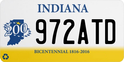 IN license plate 972ATD
