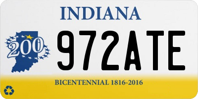IN license plate 972ATE