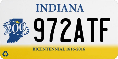 IN license plate 972ATF