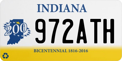 IN license plate 972ATH