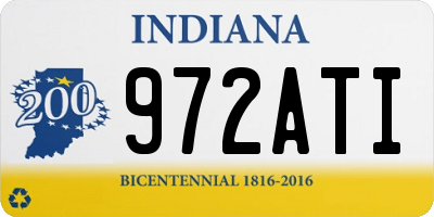 IN license plate 972ATI