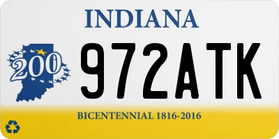 IN license plate 972ATK