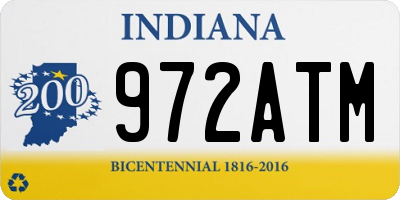 IN license plate 972ATM
