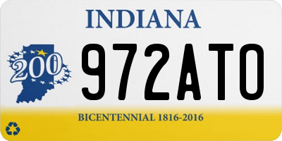 IN license plate 972ATO