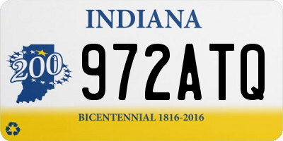 IN license plate 972ATQ