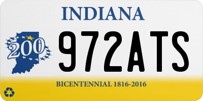 IN license plate 972ATS