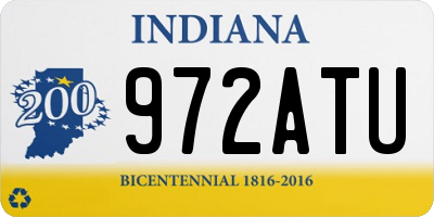 IN license plate 972ATU