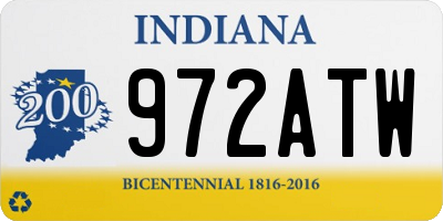 IN license plate 972ATW