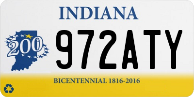 IN license plate 972ATY