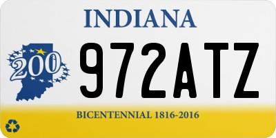 IN license plate 972ATZ