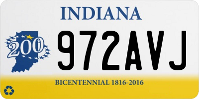 IN license plate 972AVJ