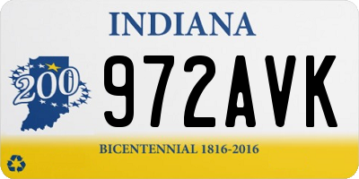 IN license plate 972AVK