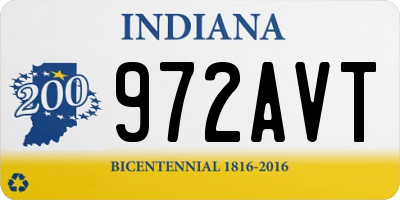 IN license plate 972AVT
