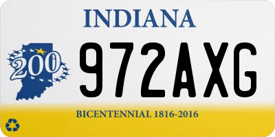 IN license plate 972AXG