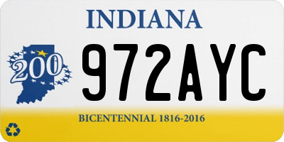 IN license plate 972AYC