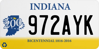 IN license plate 972AYK