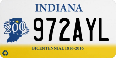IN license plate 972AYL