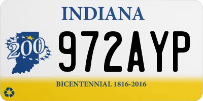 IN license plate 972AYP