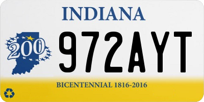 IN license plate 972AYT