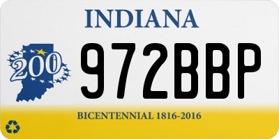 IN license plate 972BBP